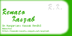 renato kaszab business card