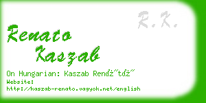renato kaszab business card